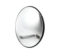 Hemobllo Miroir de Circulation pour Allée 30cm Noir en Pp et PC pour Réduire les Angles Morts, Miroir Panoramique de Sécurité Autour des Bâtiments et Usines