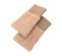 Hemobllo Mitaines Longues Douces et Chaudes pour Femmes sans Doigts en Chinlon Tricoté Texture Délicate, pour Écrire par Temps Froid