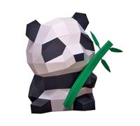 Hemobllo Modèle 3D en Papier De Panda Stéréoscopique Géométrique, Papier Origami Fait Main, Jouet Décoratif pour Maison, Pièce Unique, Présent Éducatif pour Garçon Et Filles Et Adultes