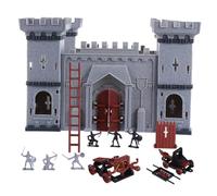 Hemobllo Modèle Assemblé des Soldats du Château Jouet Éducatif pour Garçon Et Filles Ensemble Soi-même Plastique Écologique Léger Scène Historique Jeu De Guerre Apprentissage