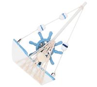 Hemobllo Modèle De Voilier Décoratif Petite Décoration Nautique De Style Méditerranéen pour Maison Et Bureau avec Détails De Barque Et