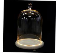 Hemobllo Modèle Mains Couple sous Cloche Verre avec Socle Lumineux Décoration Romantique pour Cadeau Saint Valentin Noël