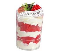 Hemobllo Modèle Réaliste de Coupe à Dessert Factice Rouge en Polyuréthane Accessoire de Présentation pour Pâtisserie Décoration de Fête pour Vitrine et Photographie 1 Pièce