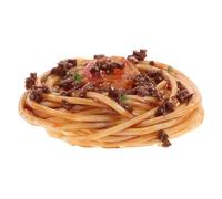 Hemobllo Modèle Réaliste de Fausses Pâtes Spaghetti avec Sauce Bolognaise Décoration pour Vitrine de Restaurant et Accessoires pour Cuisine de Maison