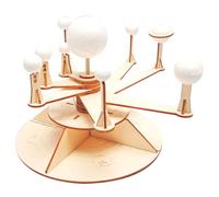 Hemobllo Modèle Système Solaire Bois DIY pour Garçon Fille Éducatif Créatif de Construction Spatiale Kit Scientifique de pour Développer Imagination et Habileté Manuelle