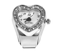 Hemobllo Montre à quartz en forme de cœur pour homme et femme - Rétro - Élastique - Pour les loisirs, les fêtes et les rendez-vous - Design compact de 2,50 cm - Cadeau pour petite amie