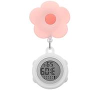 Hemobllo Montre D' Numérique - Montre InfirmièRe RéTractable Digitale en Silicone avec Clip