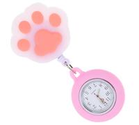 Hemobllo Montre de Poche à Quartz Patte de Chat Lumineuse Clip Rétractable pour Examens Médicaux et Usage Infirmier Professionnel
