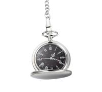 Hemobllo Montre de Poche à Quartz Rétro pour Hommes en Alliage Argenté, Facile à Lire, Décoration Classique Élégante pour Tenue Vintage