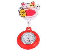 Hemobllo Montre De Poche en Silicone Montre Gousset De Poche Suspendue Rétractable Clip sur Pendaison Clip s Femmes Badge Cas Rond
