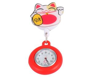 Hemobllo Montre De Poche en Silicone Montre Gousset De Poche Suspendue Rétractable Clip sur Pendaison Clip s Femmes Badge Cas Rond
