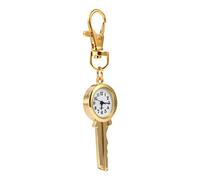 Hemobllo Montre De Poche Porte Clé Montre Forme Clé Or Porte-s Infirmières Clip e-s Quartz Able Unisexe Collier pour Femme Homme Regardez Bobine Alliage