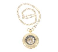 Hemobllo Montre de Poche Rétro, Montre à Chaîne, Alliage de Zinc, Chiffres Romains Larges, Heure Précise, Or, pour Hommes, Étudiants et Coworkers, Anniversaire et Fête des Pères