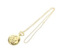 Hemobllo Montre de Poche Vintage à Chaîne en Métal, Bijoux du Zodiaque Chinois Gravée, Grand Cadran Doré, Unisexe pour Étudiants et Seniors, Montre Ancienne avec Étui à Rabat, Style Rétro Élégant