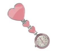 Hemobllo Montre d'Infirmière Étanche Clip Cadran Lumineux Rose Fuchsia Montre de Poche Pratique pour Surveillance Infirmière Usage Médical Professionnel et Soins Hospitaliers