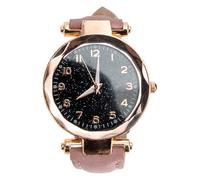Hemobllo Montre Femme Quartz Bracelet en Cuir Résistant à l'usure, Affichage Digital Étoilé, Design Élégant pour Soirées et Banquets, Facile à Ajuster