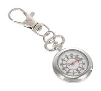 Hemobllo Montre Gousset Quartz Porte-Clés Métal Argenté pour Observation des Étudiants Infirmiers, Usage Professionnel et Extérieur