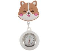 Hemobllo Montre Infirmière à Clipser avec Crochet Rétractable Montre de Poche Scalable Style Cartoon pour Femmes Affichage