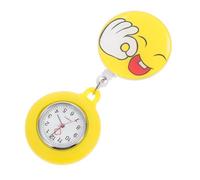 Hemobllo Montre Infirmière Rétractable avec Clip Montre de Poche Infirmière Jaune Motif Mignon Pratique et Stable pour Personnel Médical