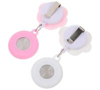 Hemobllo Montres de Poche Infirmière Rétractables 2pcs en Acier Inoxydable Rose et Blanc pour Femmes Professionnelles Soins Médicaux Clip Pratique