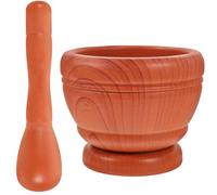 Hemobllo Mortier Pilon Plastique Ergonomique pour Cuisine Bol à Épices Réutilisable Broyeur Ail Poivre Gingembre et Ensemble Compact et Robuste pour Usage Domestique