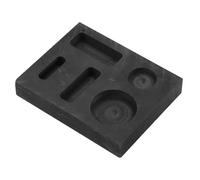 Hemobllo Moule à Lingots en Graphite à 5 Trous Rigole D’huile, Usinage de Précision, Anti-adhérence pour Fusion des Métaux au Four, Moulage Bijoux et Fonderie Artisanale