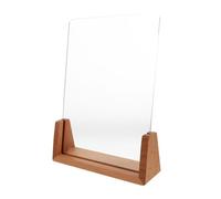 Hemobllo Nail Art Display Board With Acrylic And Beech Wood Base Sturdy False Nail Organizer Stand For Salon And Practice