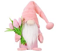 Hemobllo Nain en Peluche Poupée GNOME Peluche Petite Figurine GNOME Décoration GNOME Peluche Poupée Figurine GNOME Maman Tissu Rose
