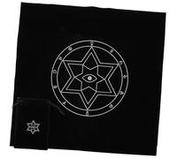 Hemobllo Nappe de Table Tarot Velours avec à Cordon pour Cartes Divinatoires Couverture Vintage Noire