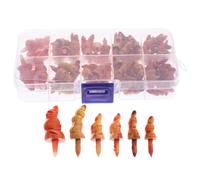 Hemobllo Nez de Bonhomme de Neige en Plastique Kit de 70 Pièces Crochets Incurvés Petit Nez DIY pour Fabrication de Bonshommes de Neige Décoration de Noël et Loisirs Créatifs Boîte 10