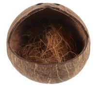 Hemobllo Nichoir en Coquille de Noix Suspendu pour Perruches, Lit D'oiseau Endormi en Noix Naturelle, Maison Décorative pour Cage, Accessoire pour Oiseaux de Compagnie