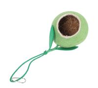 Hemobllo Nichoir Extérieur Coque de Noix de pour Perroquets Maison Décorative Ventilée et Résistante Aux Intempéries pour Oiseaux Vert Citron Décoration Jardin