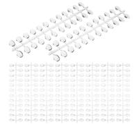 Hemobllo Nuancier de Couleurs de Vernis à Ongles 12 Pièces Capsules Ovales Moyennes Transparentes Présentoir D’Échantillons pour Faux Ongles et Conseils de Nail Art Accessoires Salon de