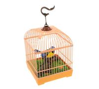 Hemobllo Oiseau Chantant Interactif avec Cage Réaliste et Mouvement Activés par Voix Décoration Portable pour Garçon Fille et Maison