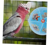 Hemobllo Oiseaux Perroquet Bleu à Roue Mangeoire Interactive et Boîte de Fouille Stimule Compatible Mini Macaw Cockatiel Conure Prévention Ennui et Comportement Couleur Couleur