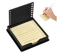 Hemobllo Organisateur de Notes Adhésives avec Pochoirs Créatifs et Espace de Rangement Distributeur de Mémos pour Bureau et Support Compact pour Notes Autocollantes
