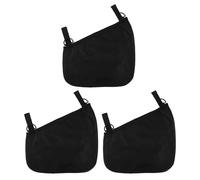 Hemobllo Organisateur pour Poussette 3 Pièces Paquet Latéral en Filet Noir Sangles Réglables Antidérapantes Rangement Portable et Suspendu pour Affaires de Bébé Promenade et Voyage