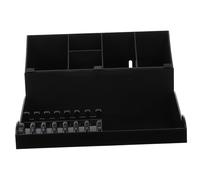 Hemobllo Organisateur Professionnel pour Outils Coiffure Boîte de Rangement Ciseaux et Peignes Support Compact et Robuste pour Salon et Usage Domestique Design Élégant Noir avec Support et