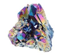 Hemobllo Ornement Artisanal En Amas De Cristal Galvanisé 30g Couleurs Arc-en-ciel, Décoration Feng Shui Unique Pour Bureau Et Intérieur, Cristal Naturel Irrégulier, Présent Décoratif