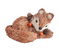 Hemobllo Ornement de Pâques en Paille Renard Artisanal Décoratif
