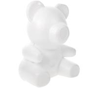Hemobllo Ours en Polystyrène à Modeler 30 CM Blanc pour Loisirs Créatifs Décoration Mariage Création DIY Modèle d'Ours Soi-Même Moule d'Ours en Mousse pour Fête et Maison
