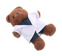 Hemobllo Ours Peluche Infirmier Doux avec Uniforme Médical Blanc Éducatif pour Garçon Fille Étudiants Soins Infirmiers Cadeaux de Fin Études et Prix de Carnaval