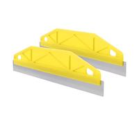 Hemobllo Outil de Coupe pour Peinture en Acier Inoxydable Jaune 2 Pièces - Guide de Découpe Précis, Protection de Peinture et Bordure, Outil Multifonction pour Papier Peint et Plinthes,