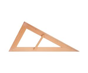 Hemobllo Outil de Mesure en Bois Or, Règle Triangulaire pour Tableau Noir, Instrument de Dessin Grand Format pour Éducateurs, pour Démonstration Géométrique en Classe, 52cm