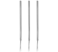 Hemobllo Outils de Nettoyage des Oreilles Réutilisables en Acier Inoxydable Lot de 3 Anneaux Triples pour Soins Fréquents des Oreilles en Voyage