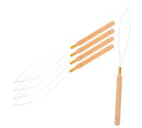 Hemobllo Outils D'enfilage de Perles Ensemble de 5 en Bois et Métal Facile à Utiliser pour Bijoux de Perlage et Bracelets Macramé, pour Bricolage Maison