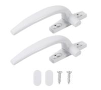 Hemobllo Paire de Poignées de Manivelle de Fenêtre Intérieure en Alliage D'aluminium Blanc, Stable Bavures, pour Poignée Baie Vitrée Coulissante Moderne, Lot de 2 Set de Set de Pcs