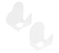 Hemobllo Palette de Maquillage Ergonomique Portable en Acrylique Blanc 2 Pièces pour Mélanger Rouges à Lèvres, pour Usage Professionnel ou Personnel