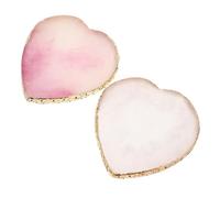 Hemobllo Palette de Mélange en Résine pour Nail Art de Cœur Lot de 2 Pièces Plateau de Présentation et Support pour Vernis à Ongles Outil Portable pour Manucure Professionnelle et