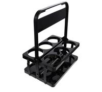 Hemobllo Panier à Bière Pliable en PP Noir Poignée, Support Robuste pour 6 Bouteilles, pour Bars et Clubs, Rangement Portable et Pratique